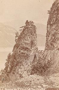 Axen & Seelisberg Road Switzerland Old CDV Photo 1870