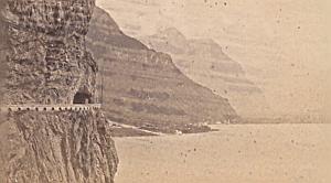 Four Cantons Lake Switzerland Old CDV Photo 1870