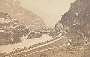 Saint Maurice panorama Switzerland Old CDV Photo 1870