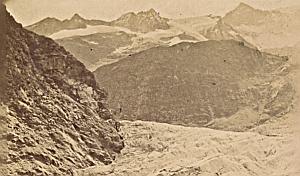 Grindelwald Sea Ice Switzerland Old CDV Photo 1870