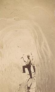 Grindelwald Ice Tunnel Switzerland Old CDV Photo 1870