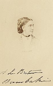A Le Breton Bourbaki Dame Lectrice Imperatrice Eugenie CDV Photo Autographe 1869