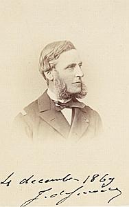 Charles de Surville Commandant Yacht Aigle Canal de Suez CDV Photo Autographe 1869