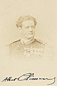 Capitaine Albert Clement Yacht Aigle Canal de Suez CDV Photo Autographe 1869