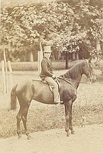 Duc de Huescar a cheval Cousin du Prince Imperial CDV Photo 1868