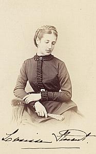 Autographe Maria Luisa Fitz James Stuart Cousine du Prince Imperial CDV Photo 1869