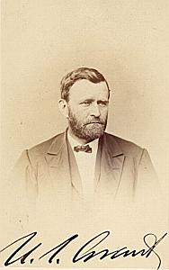 US President Ulysse S. Grant CDV Photo Signature Autographe 1868