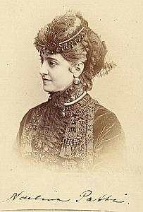 Cantatrice Adelina Patti Autographe CDV Photo 1868