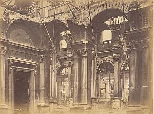 City Hall Destruction Commune Paris Old Photo 1871