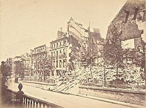 St Martin Door Destruction Commune Paris Old Photo 1871