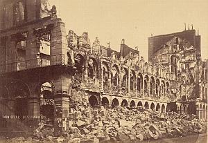 Rivoli Street Destruction Commune Paris Old Photo 1871