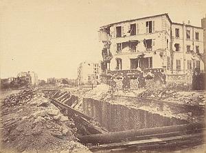 Auteuil Door Destruction Commune Paris Old Photo 1871