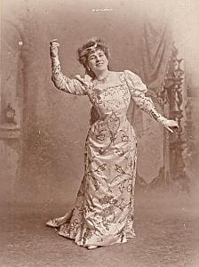 Miss Branson Opera Singer France Old Cabinet Card Photo 1906