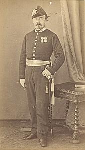 Officer Second Empire Army France Old CDV Photo 1865