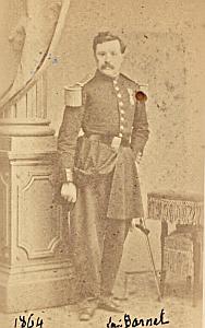 Captain Second Empire Army France Old CDV Photo 1865