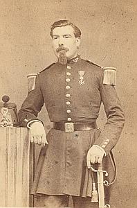 Officer Second Empire Army France Old CDV Photo 1865