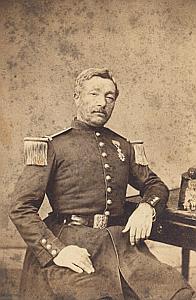 Officer Second Empire Army France Old CDV Photo 1865