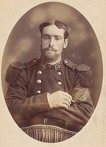 Soldier Lerouff Military Army France Old CDV Photo 1900