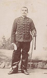 Soldier Military Army Castres France Old CDV Photo 1900