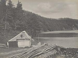 Lake Pavin Panorama Puy de Dome France Old Photo 1920 Later Print