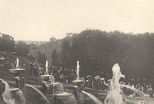 Saint Cloud Water Fountain Animated France Photo 1920 Later Print