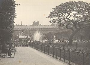 Paris Palais Royal Gardens France Old Photo 1920 Later Print