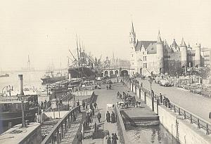 Anvers Escaut Harbour Animated Belgium Old Photo 1920 Later Print