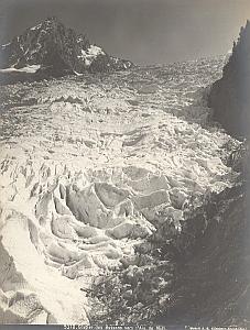 Mountain Bossons Glacier France Alps Old Photo 1900