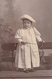 Young Boy Skipping Rope Toys Fashion France Old Photo 1900