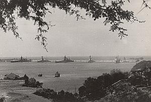 WWII Bataille Navale Anglo-Française de Mers el Kébir juste avant l'attaque Photo juillet 1940