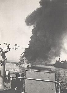 WWII Bataille Navale Anglo-Française de Mers el Kébir le Bretagne en Feu Photo juillet 1940