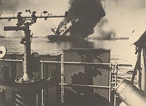 WWII Battleship Mers el Kebir Sunken Bretagne Photo 1940