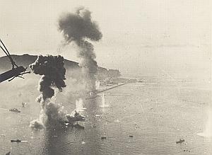 WWII Bataille Navale Anglo-Française de Mers el Kébir Bombardement vue générale Photo juillet 1940