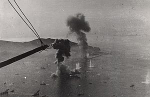 WWII Battleship Mers el Kebir Shelling Port Photo 1940