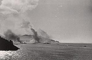 WWII Battleship Mers el Kebir Shelling Port Photo 1940