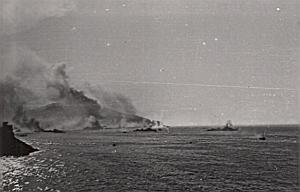 WWII Battleship Mers el Kebir Shelling Port Photo 1940