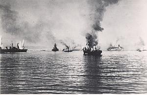 WWII Bataille Navale Anglo-Française de Mers el Kébir Le Strasbourg sort de la rade Photo 1940