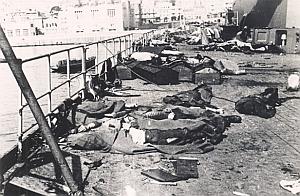 WWII Bataille Navale Anglo-Française de Mers el Kébir Morts sur le Dunkerque Photo juillet 1940