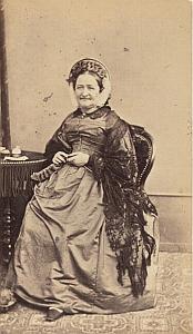 Madame Rittener Lausanne Protestantisme Ancienne CDV Photo Autographe 1860