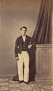 M Turner Gibraltar Protestantisme Royaume Uni Ancienne CDV Photo Autographe 1860