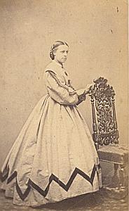 Edith Augusta Barker Protestantisme Royaume Uni Ancienne CDV Photo Autographe 1860