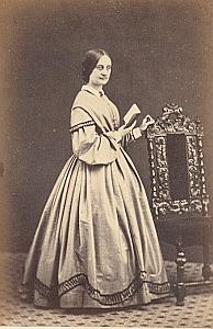 Charlotte Hornbuckle Hastings Protestantisme Royaume Uni Ancienne CDV Photo Autographe 1860