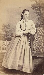 Fanny Colin Protestantisme Chaux de Fonds Ancienne CDV Photo Autographe 1860