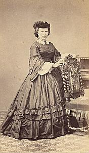 Madame S. Simonis Protestantisme Pau Ancienne CDV Photo Autographe 1860