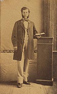 C Falguiere à Orthez Protestantisme Bordeaux Ancienne CDV Photo Autographe 1860