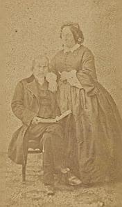 Monsieur & Madame Lefranc Protestantisme Bordeaux Ancienne CDV Photo 1860