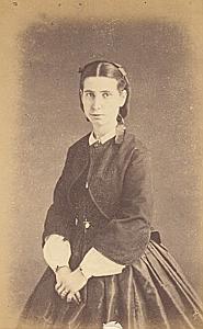 Mina Vallette Koechlin Protestantisme Paris Ancienne CDV Photo Autographe 1860