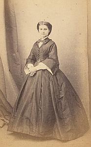 Mlle E Oudot Protestantisme Paris Ancienne CDV Photo Autographe 1860