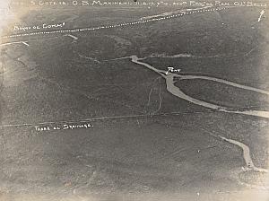 Romania Buzau River WWI Military Aerial Photo 1917