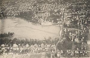 Around Paris Frozen Lake France Old Aerial Photo 1925